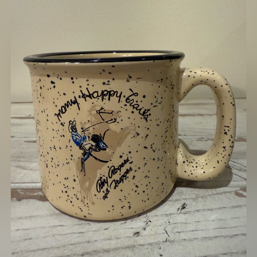 Many Happy Trails Roy Rogers Heavy Speckled Mug